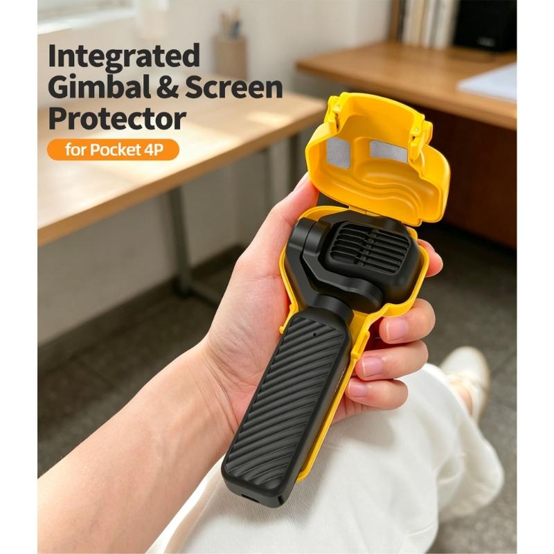 Camera Case Protective Cover Compatible for Pocket 4P Camera,Full-Cover Shell with Wrist Strap Hinged Top Desogn for Travel Storage