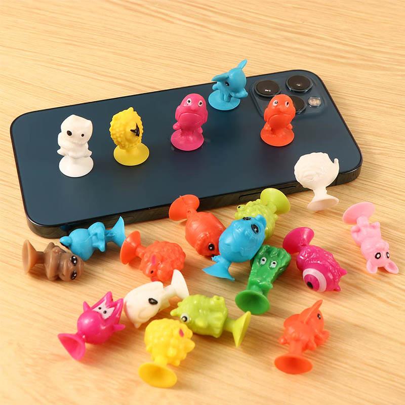 Mini 60 Stück Saugnapf-Puppen Silikon-Saugspielzeug Lustige Geschenke Für Kinder Partygeschenke Für Jungen Und Mädchen Klassenzimmerpreise