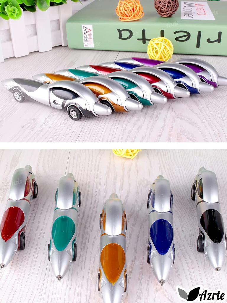 Azrte Kugelschreiber Schreibwaren Schreibgeräte Interessante Waren Neuheiten Geschenke Einzeln verpackt Blaues Mini-Auto Autokomplettset 8 Stück 0,5 mm