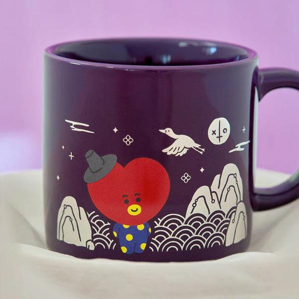 BT21 TATA Premium K Edition Mother-of-Pearl Graphic Mug 320ml - BTS V Character Ceramic Cup