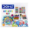 Doms Art Apps Nxt Kit with Plastic Carry Case School Art & Craft Stationery Set for Kids Gifting 9 In 1 Creative Kit