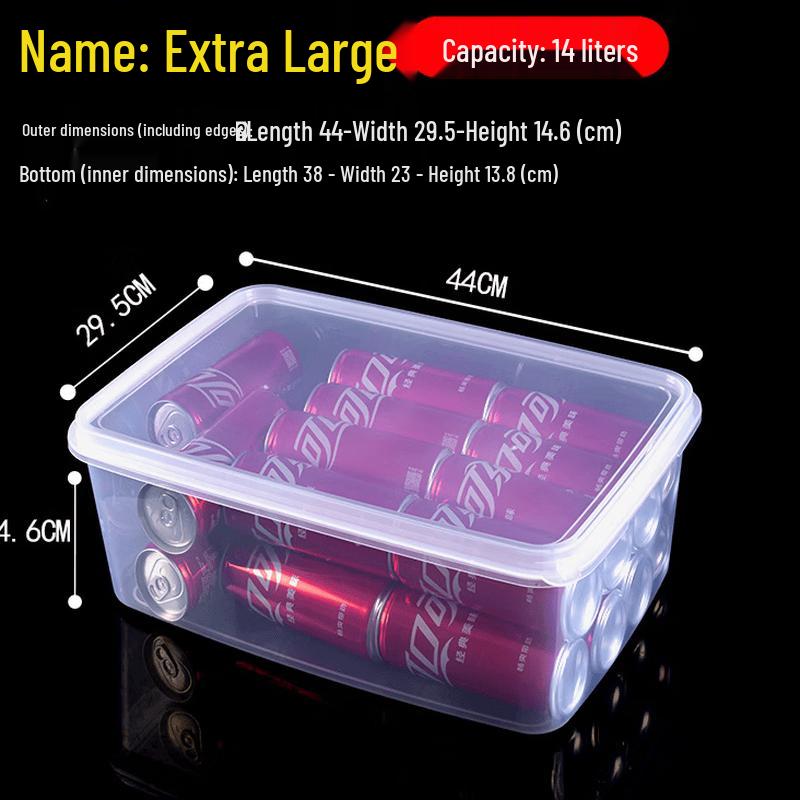 ZISIZ 14L Extra Large Transparent Plastic Food Storage Container