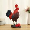 Crowing Rooster Figurine Chinese Style Cock Resin Statue Farm Animal Sculpture Home Office Desktop Decoration Ornament
