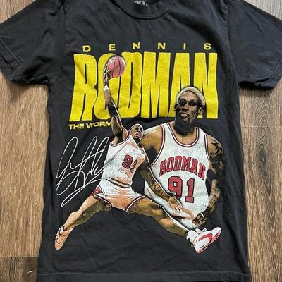 SALE Dennis Rodman Basic Black Graphic Short Sleeve Unisex T Shirt