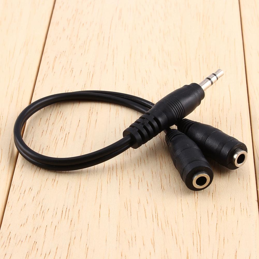 1 stück 3,5mm Audio Aux Kabel Stecker auf 2x Buchse Stereo Verlängerung kopfhörer Splitter