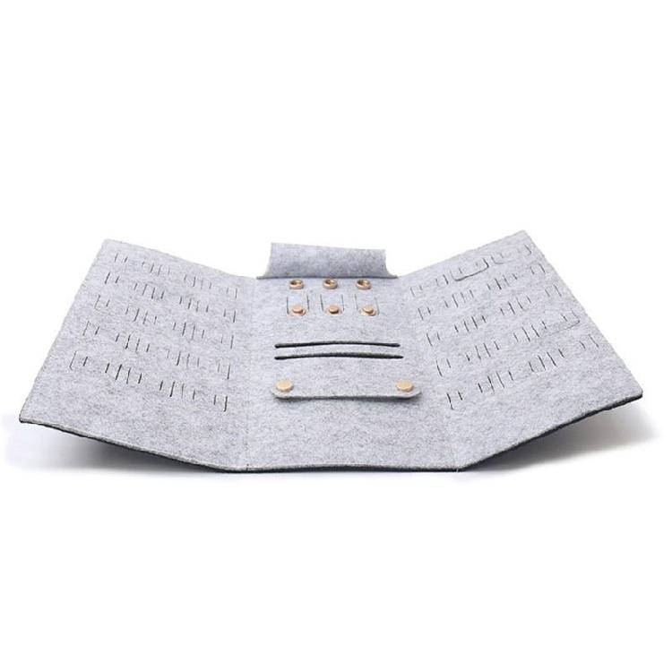 Portable Hanging Felt Earring Organizer Jewelry for Case Holder for Necklaces