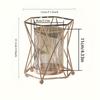 Elegant Iron Art Vase with Geometric Design for Romantic Candlelight Dinners & Stylish Home Decor, Perfect for Artificial Flower Arrangements