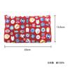 Kyosuke Made in Japan Large Cotton Pouch for Cosmetics and 23 x Small Item Cat and Dish Red Makeup, Approx. 13.5cm, Travel, Storage, Gusseted, Design,