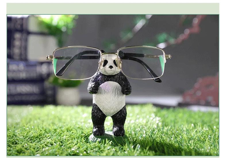 Panda Resin Glasses Holder - Cartoon Desktop Display Stand