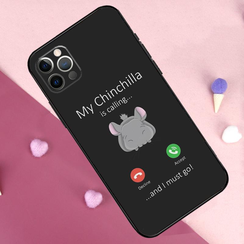 Cartoon Chinchilla Phone Case For iPhone 17 Pro Max 11 14 15 16 Pro Max Plus 13 12 Mini 16e 17 Air Back Cover