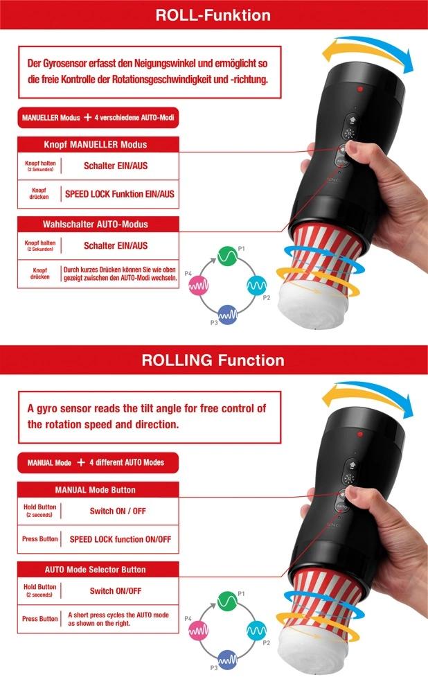 Tenga - Automatic Vacuum Gyro Roller Masturbator
