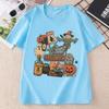 Halloween TShirt Unisexs Spooky Season Graphic Tee Pumpkin Ghost Scarecrow TShirt Cotton Short Sleeve Loose Tees