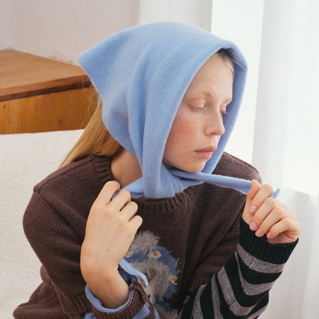 Knitted Scarf Women 100% Wool Winter Warm Scarves Solid Headband Design Thickened Shawl Soft Cashmere Pashmina Neck NEW