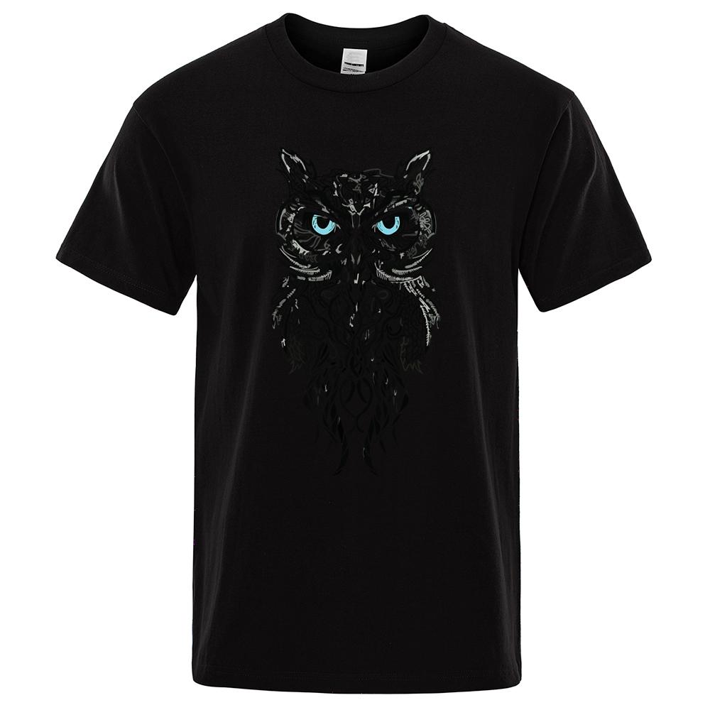 Men's And Women's T-shirts New Men Tshirt Stylish Owl Pattern Printing Casual Short Sleeves Round Collar Brand Men's Sport T-shirt