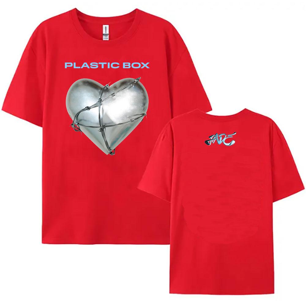 Jade Plastic Box T-shirt Cotton Short Sleeve Fashion Female Tshirts Singer Graphic Printing Clothing Unisex Streetwear Women Tee