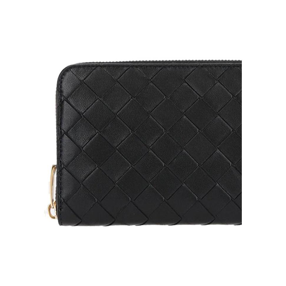 Bottega Veneta Woven Leather Clutch Wallet Women Wallet Black 608053-VCPP2-8425