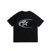 New Men's Star Print Short Sleeve T-Shirt Summer Men Women Clothing Fashion Tops Tees Casual Solid Color Y2K Streetwear Tops