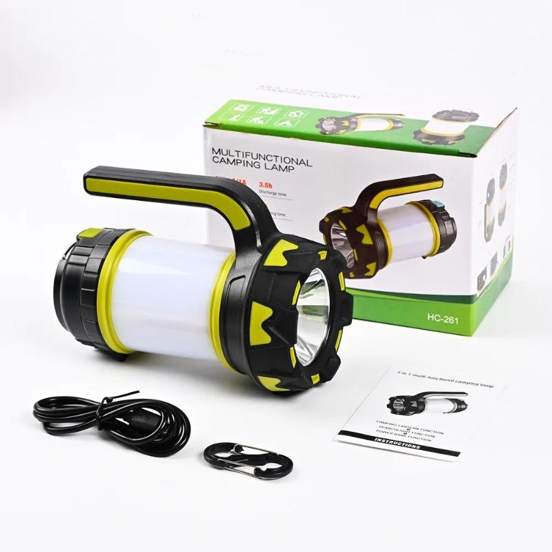 Camp Lamp LED Camping Light USB Rechargeable Flashlight Dimmable Spotlight Work Light Waterproof Searchlight Emergency Lantern