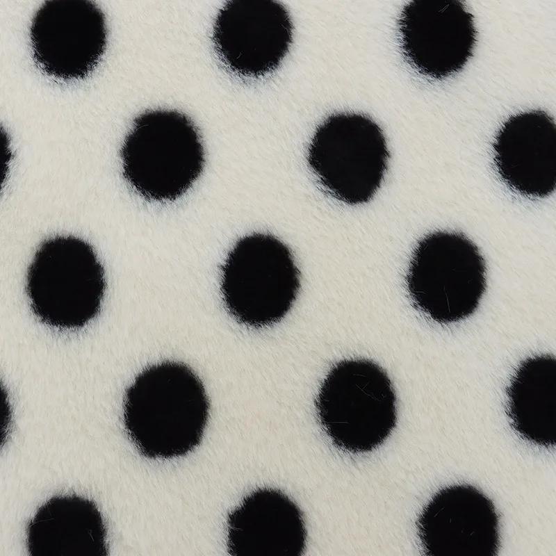 0.5/1/2 Yards Dot Printed Imitation Rabbit Fur Fabric for Sewing Pet Beds Hats Pajamas Soft Plush Dolls Handmade DIY Fabrics