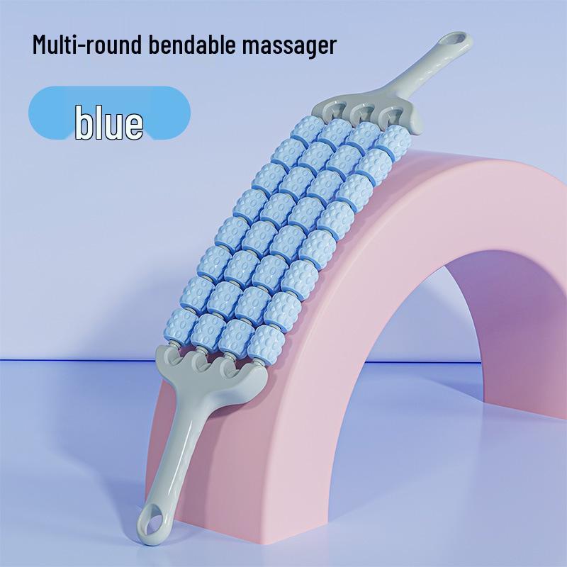 Four-Row Flexible Back Massage Stick for Yoga Muscle Relief