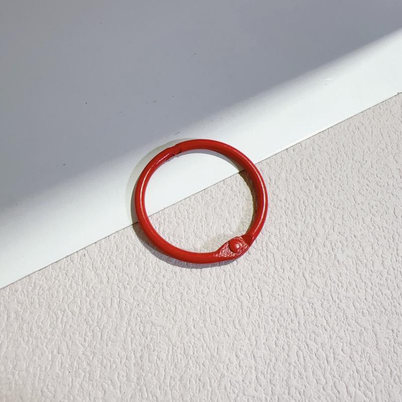 Baking Paint Color Keychain with Spring Buckle: DIY Box Bag Opening Alloy Accessory