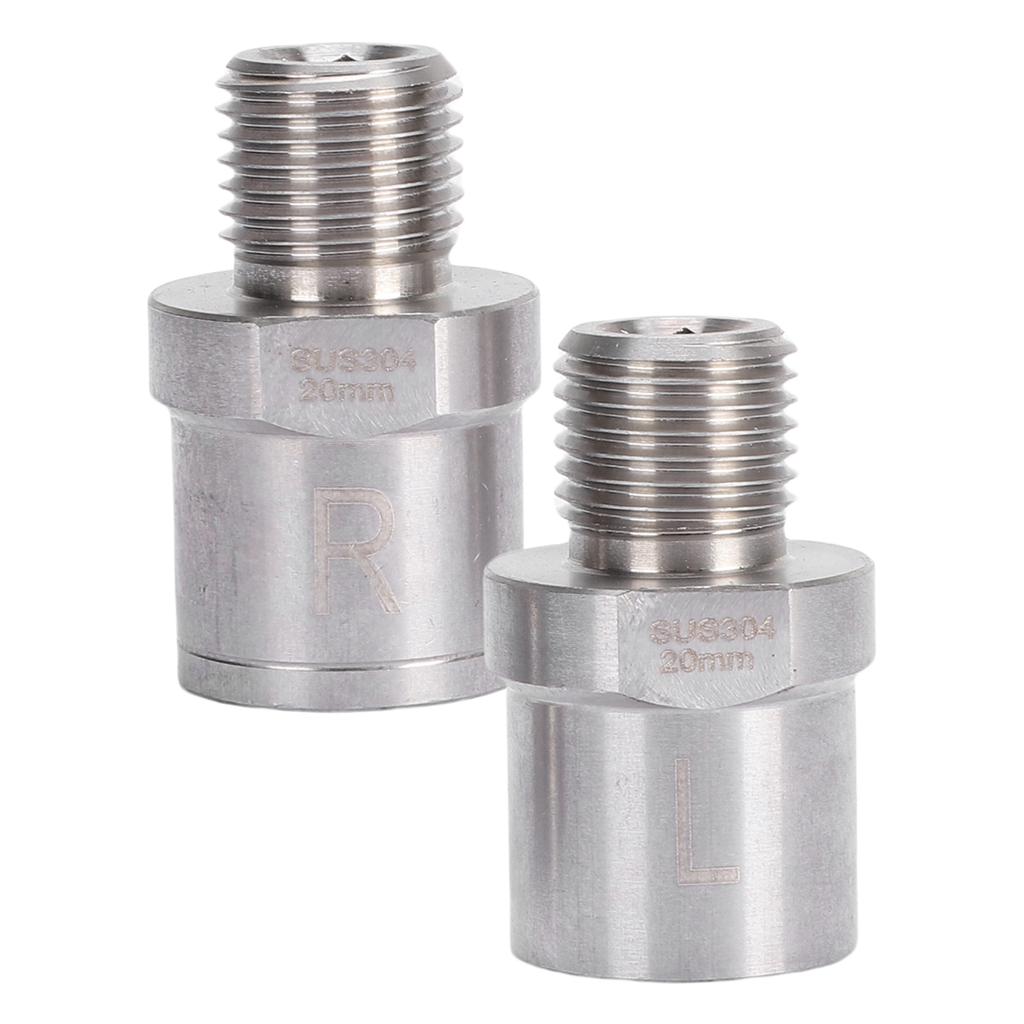 1 Par de Adaptadores de Pedal de Bicicleta Aço Inoxidável Rosca Macho 1 2pol para Rosca Fêmea 9 16pol Extensores de Pedal de Bicicleta para Pedivela