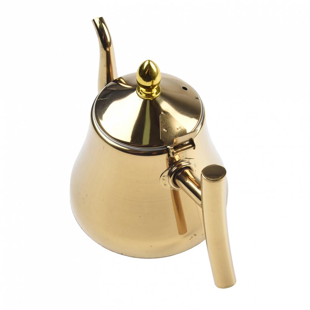 Sturdy Stainless Steel Teapot for Induction Cooker Built In Filter Design