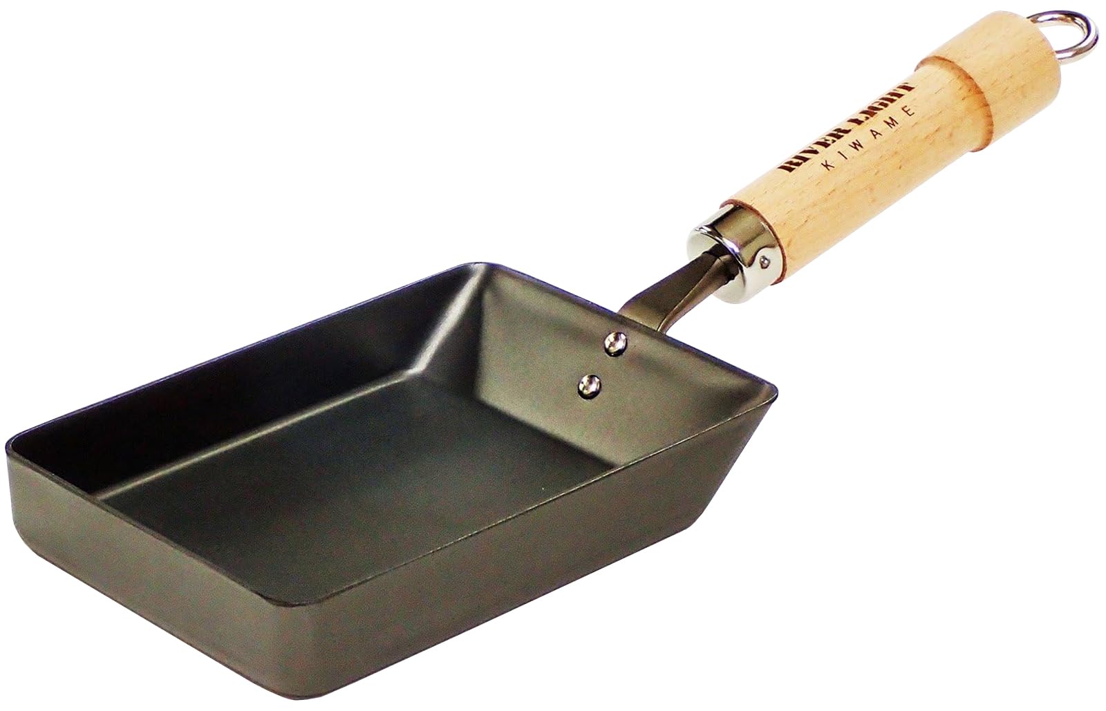 

River Light Goku ЯПОНИЯ Железная сковорода Тамагояки Экстра Железо IH Ржавчина Сделано в J1611 Сковорода, Маленькая, Нитрид, Азотирование, Совместимая, Устойчивая, Япония, чёрный