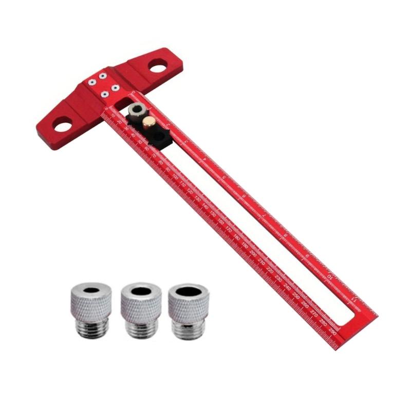 Multifunctional T Shaped Marking Gauges Positioning Ruler for Accurate Measurements in Carpentry and DIY Projects
