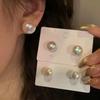 925 Silver Needle High-End Bow Pearl Stud Earrings