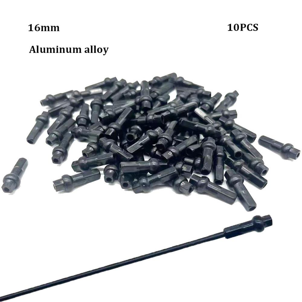 10pcs Pillar DSN Highway Bicycle Nipples 14G 14mm 16mm 18mm Anti Wear Mountain Bike Copper Strip Cap Brass/Aluminum alloy