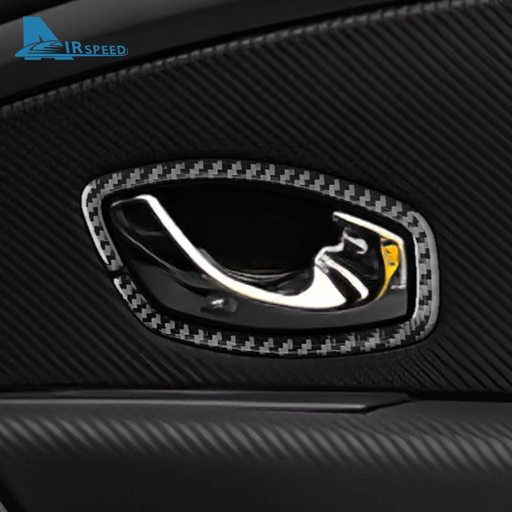 Echter Weicher Karbonfaser-Aufkleber für Renault Megane 3 RS 2009 2010 2011 2012 2013 2014 2015 LHD RHD Innen Türgriff Rahmen