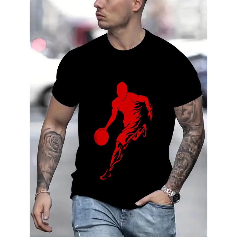 3D Printed Fashionable Breathable Comfortable Summer Casual Plus Size Men's T-shirt