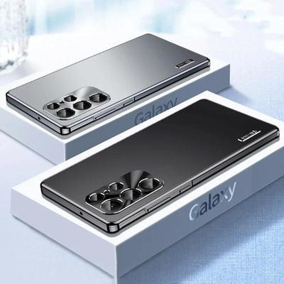 Luxus fém mágneses tok Samsung Galaxy S26 S25 S24 S23 S22 S21 Ultra Plus készülékhez, teljes lencsevédelemmel, alumíniumötvözet telefonfedél
