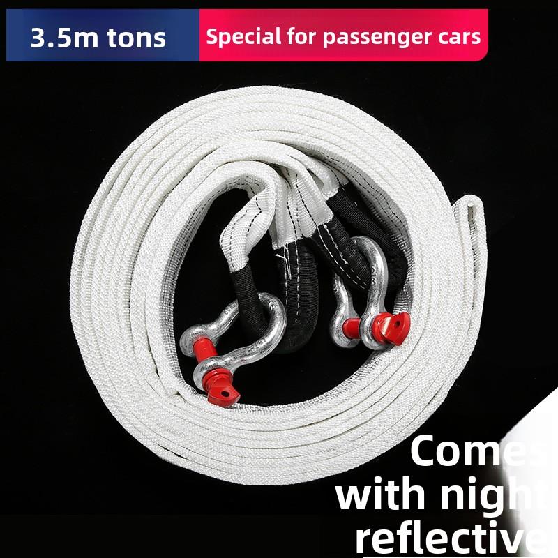 

Автомобильный аварийный буксировочный трос с плоским ремнем, строп для подъема краном, 30-тонный 9-метровый плоский строп для вилочного погрузчика, спасательный трос White: 5 tons, 3 meters