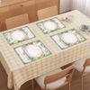 Eucalyptus Leaves Placemats Set of 4, Welcome Baby Waterproof Linen Placemats, Baby Shower Party Supplies, Table Mats for Indoor or Outdoor Dining