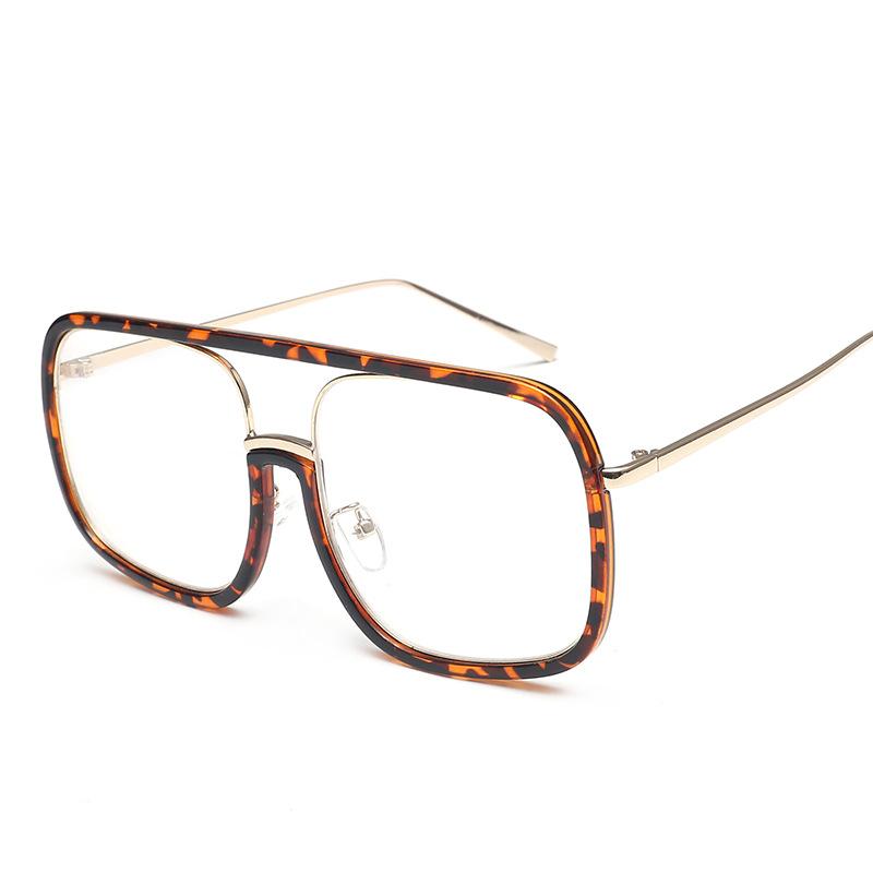 

Luxurious Oversized Square Sunglasses Women Vintage Retro Brand Style Designer Transparent galsees For Men Ladies Goggles Glasses AS