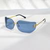 Rimless Sunglasses For Women Men Fashion Women's Sunglasses UV400 Protection For Shopping Travel Driving Fishing