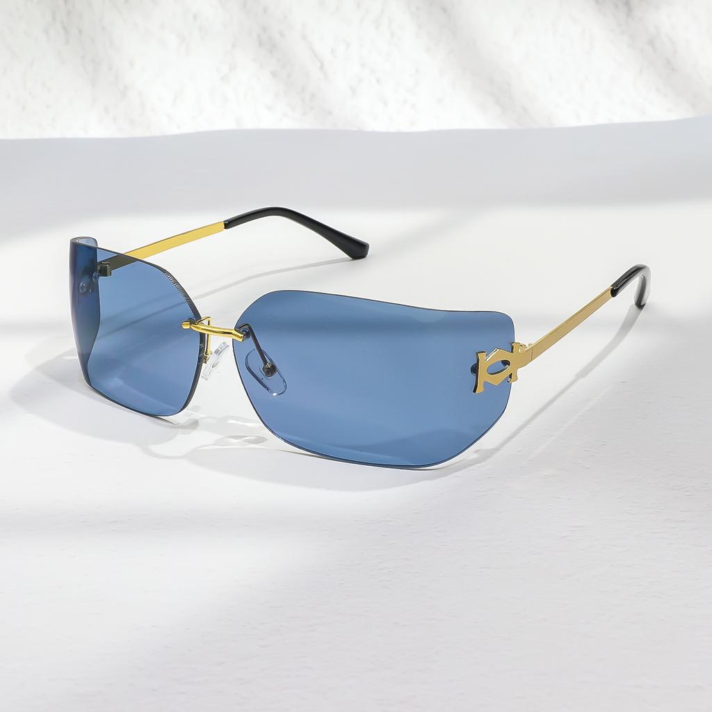 Rimless Sunglasses For Women Men Fashion Women's Sunglasses UV400 Protection For Shopping Travel Driving Fishing