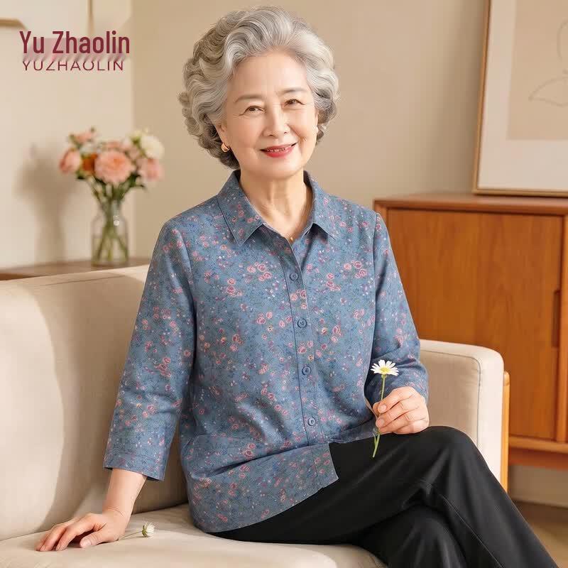 YUZHAOLIN Women s Floral Cotton Summer Cardigan Shirt XL