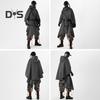 Unisex Hoodie Fake Two-piece Poncho Multi-Layered Irregular Design Thick High Collar Mechanical Style Hoodie Long-Sleeved Daily Sports Street Wear