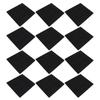 12Pcs Acoustic Panels Black Self Adhesive Polyester Fiber Sound Proof Padding for Studios