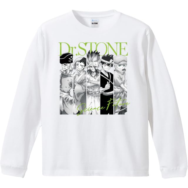 

[azumaker] Dr. Stone Ribbed Long Sleeve T-Shirt Senku, Gen, Ryusui, Chrome, and Ukyo, XL Size