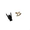 Rock Hand Gesture Sculpture Artistic Retro Design Ornament Figurine for Apartment Bedroom Restaurant