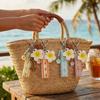 Ribbon Floral Key Chain Love Buckle Bag Charm Backpack Charm Egg Flower Keychain Kids