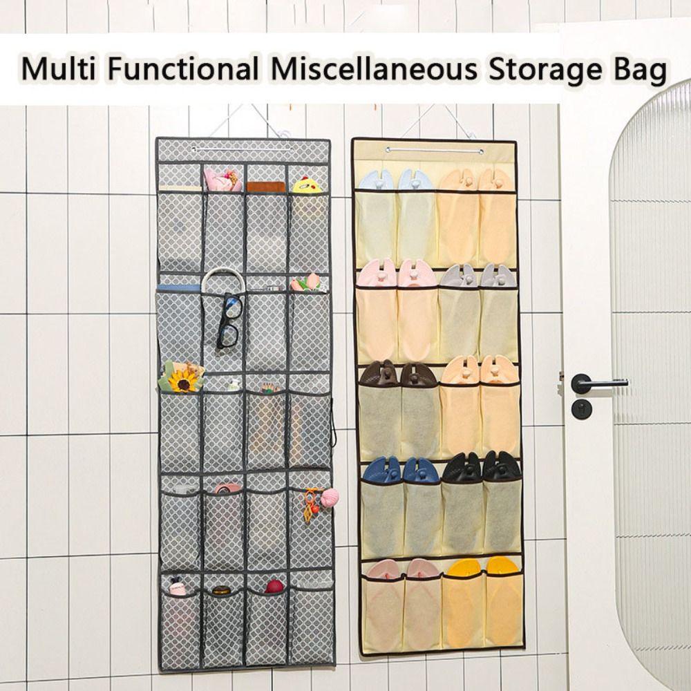 Space Saver Hanging Storage Bag Wall-mounted Shoe Rack Sundries Bag  Sundries Organization