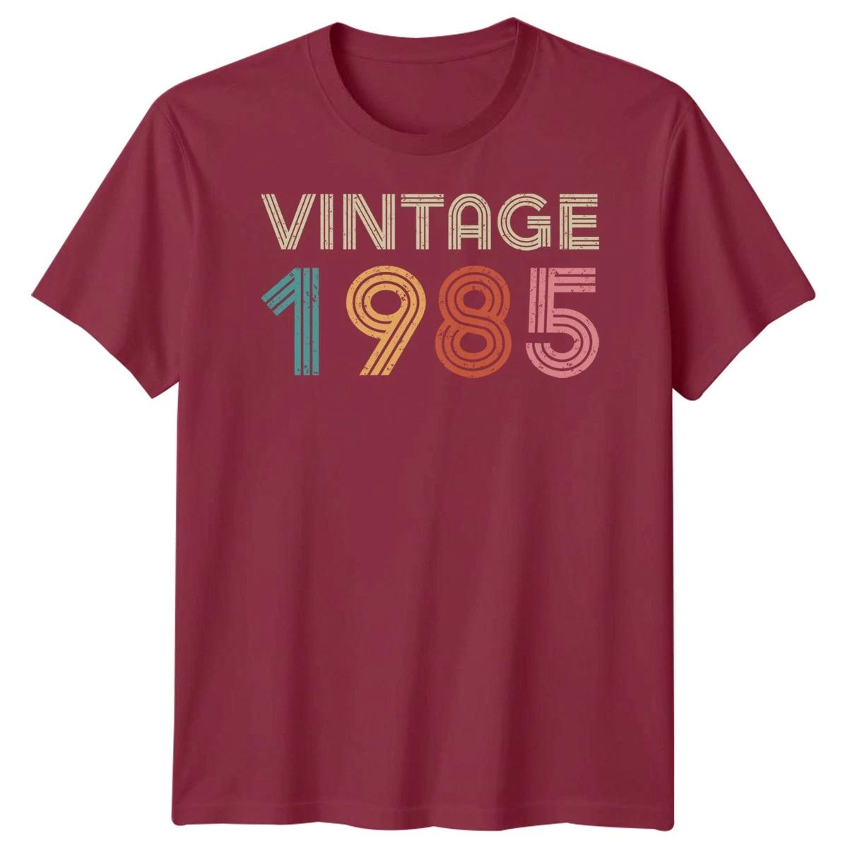 Personalised 41st Birthday T-Shirt 1985 Vintage Mum Dad Birthday Gift Unisex Tee S