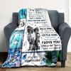 1pc Mom Daughter Love Blessing Print Blanket - Lightweight Flannel Blanket For Sofa, Bed, Living Room, Office, Outdoor Travel, Camping, Soft 040