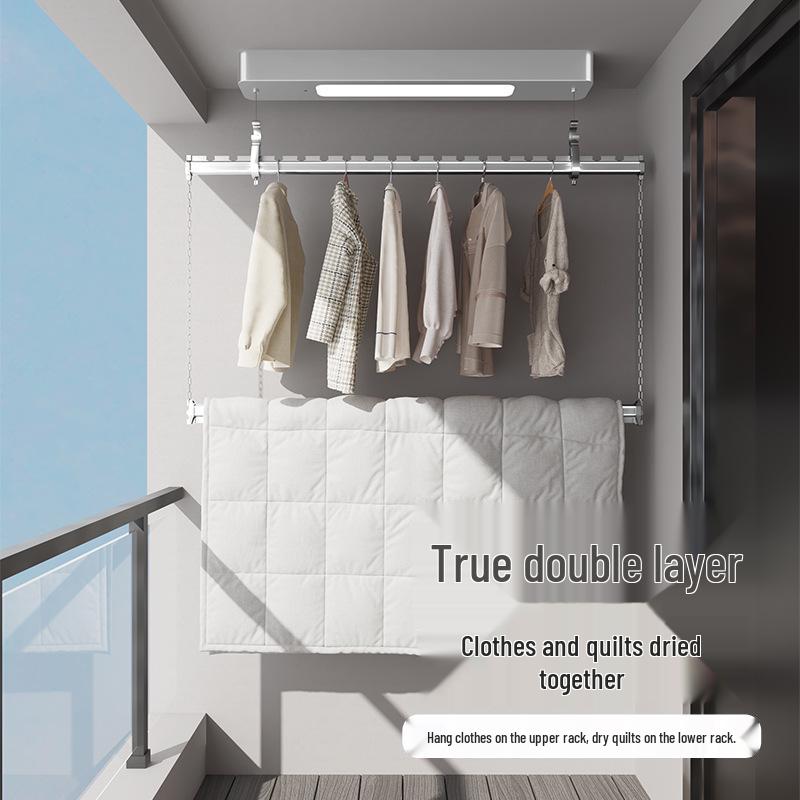Compact Remote-Controlled Single-Pole Electric Drying Rack for Small Apartments Single rod 0.9m electric drying rack