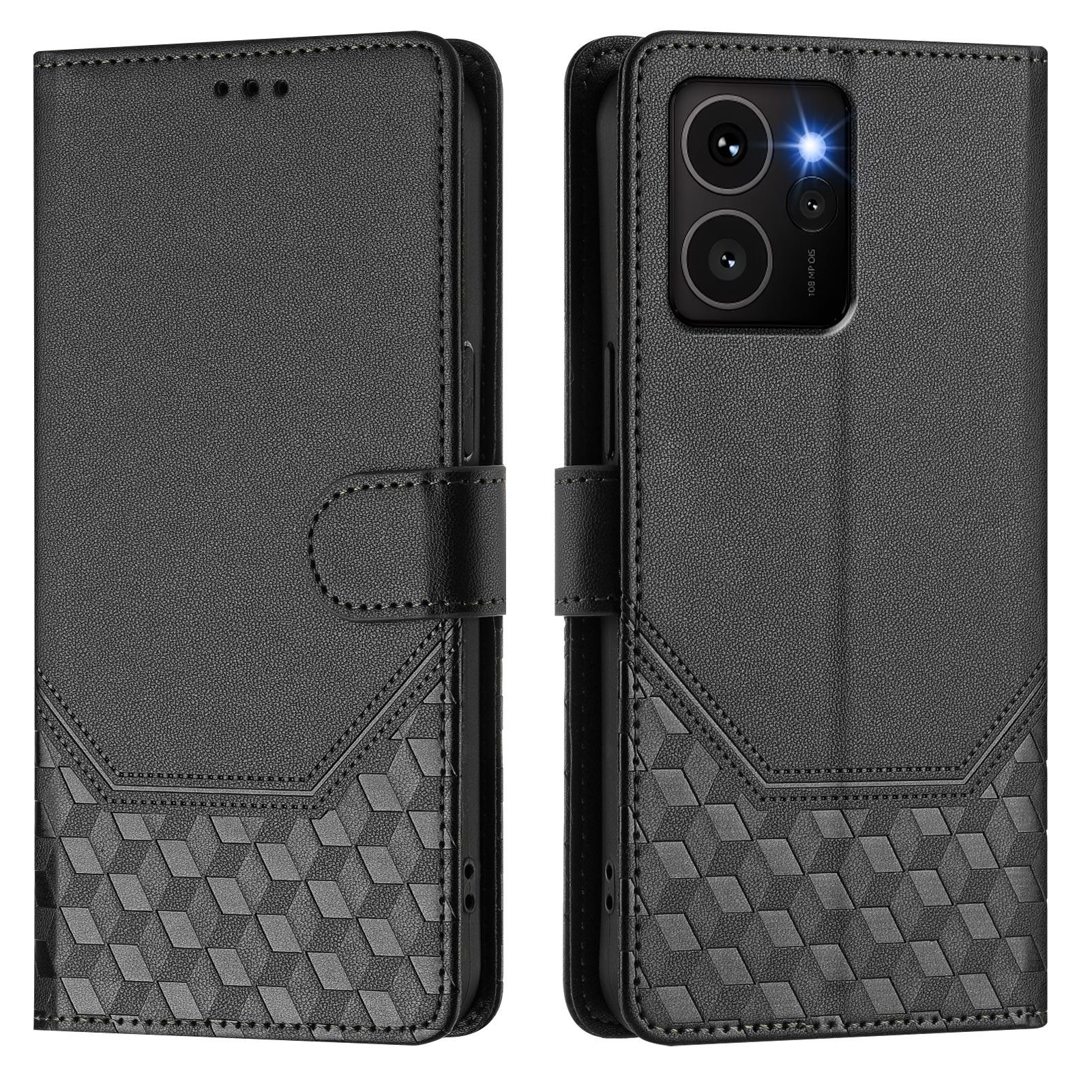 

Кожаный чехол-кошелек, прочный держатель для карт с блокировкой RFID, противоударный защитный чехол-книжка с подставкой для Infinix Hot50 Pro Plus/Infinix Zero 40 Smart9 Infinix Hot 50 4G чёрный